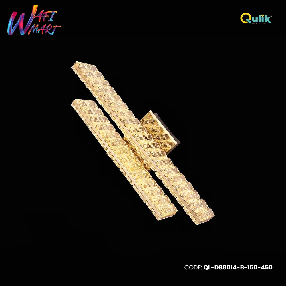 Qulik Dual Diagonal Crystal Wall Lamp (QL-D88014-B-150-450)